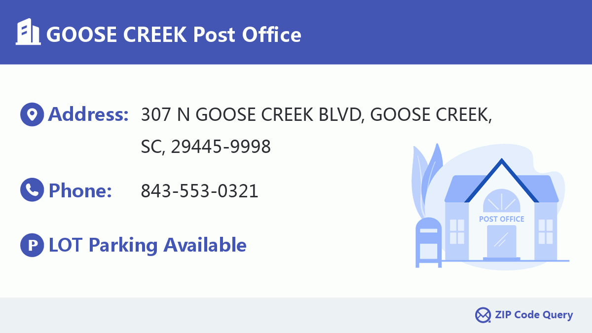 Post Office:GOOSE CREEK