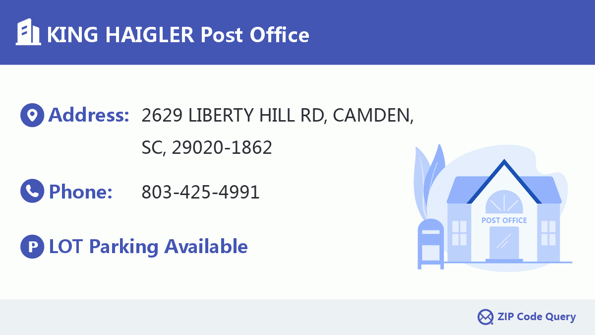 Post Office:KING HAIGLER