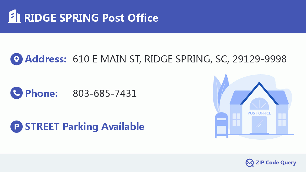 Post Office:RIDGE SPRING