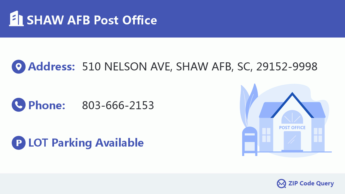 Post Office:SHAW AFB