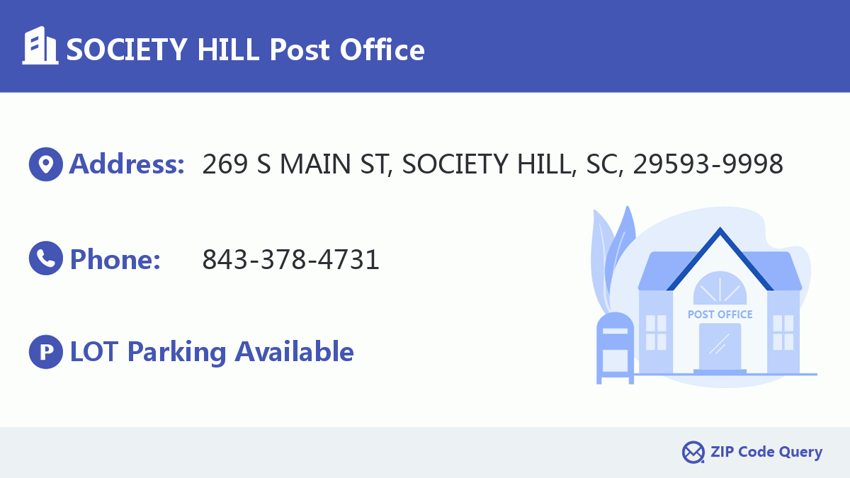 Post Office:SOCIETY HILL